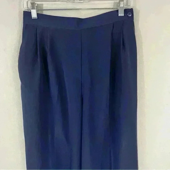 Vintage The Villager lightweight navy polyester pants - Picture 2 of 3